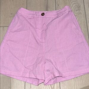Lush High Waist Pink Women's Shorts